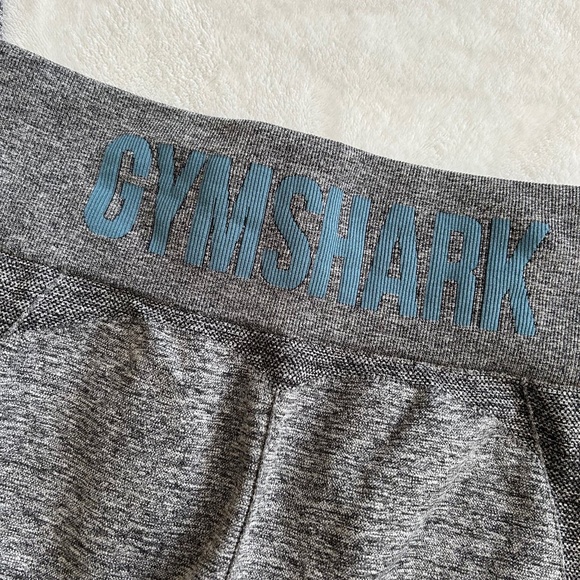 Gymshark High Waisted Flex Leggings Grey/Blue - Picture 2 of 8